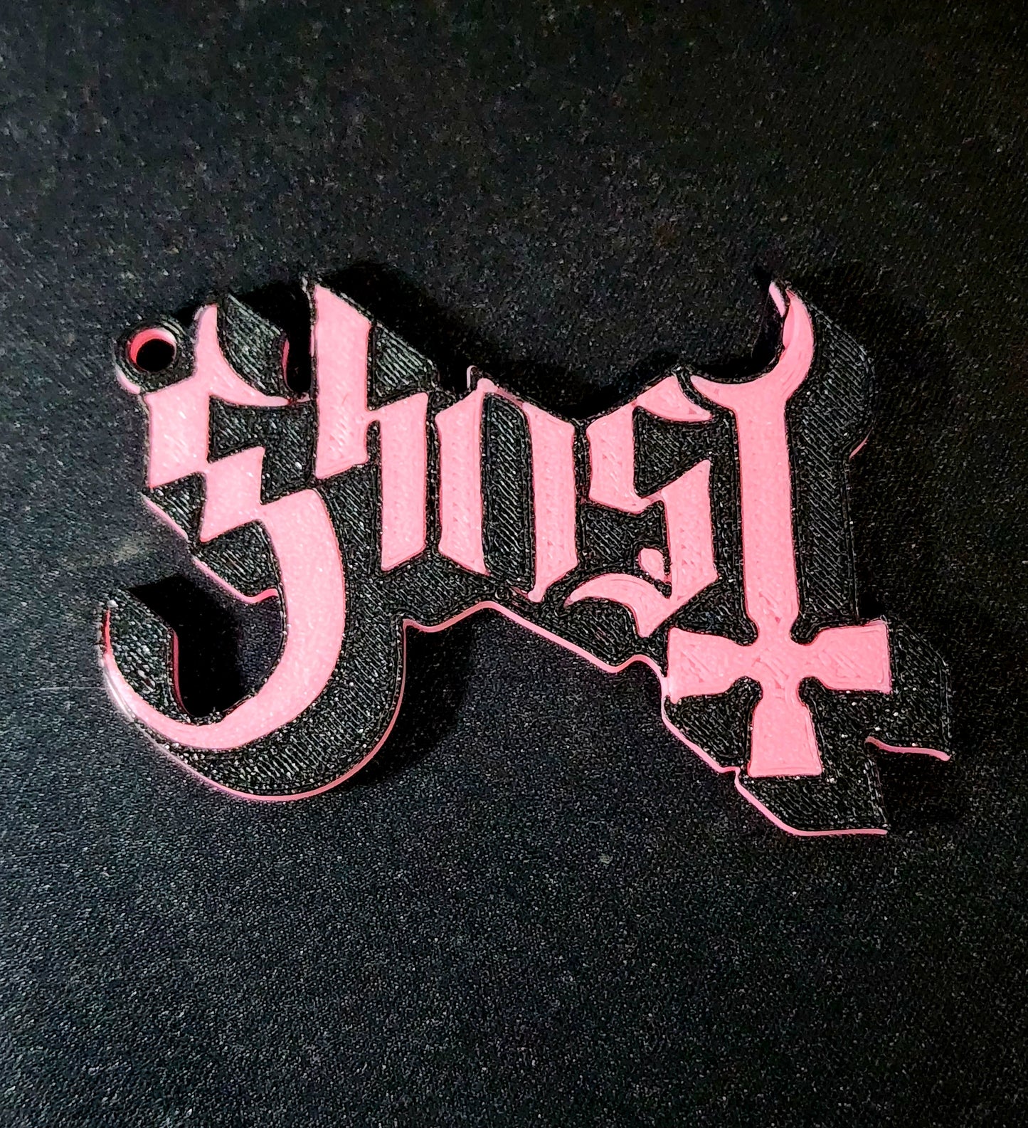 Ghost Band Logo Keychain 3D Printed