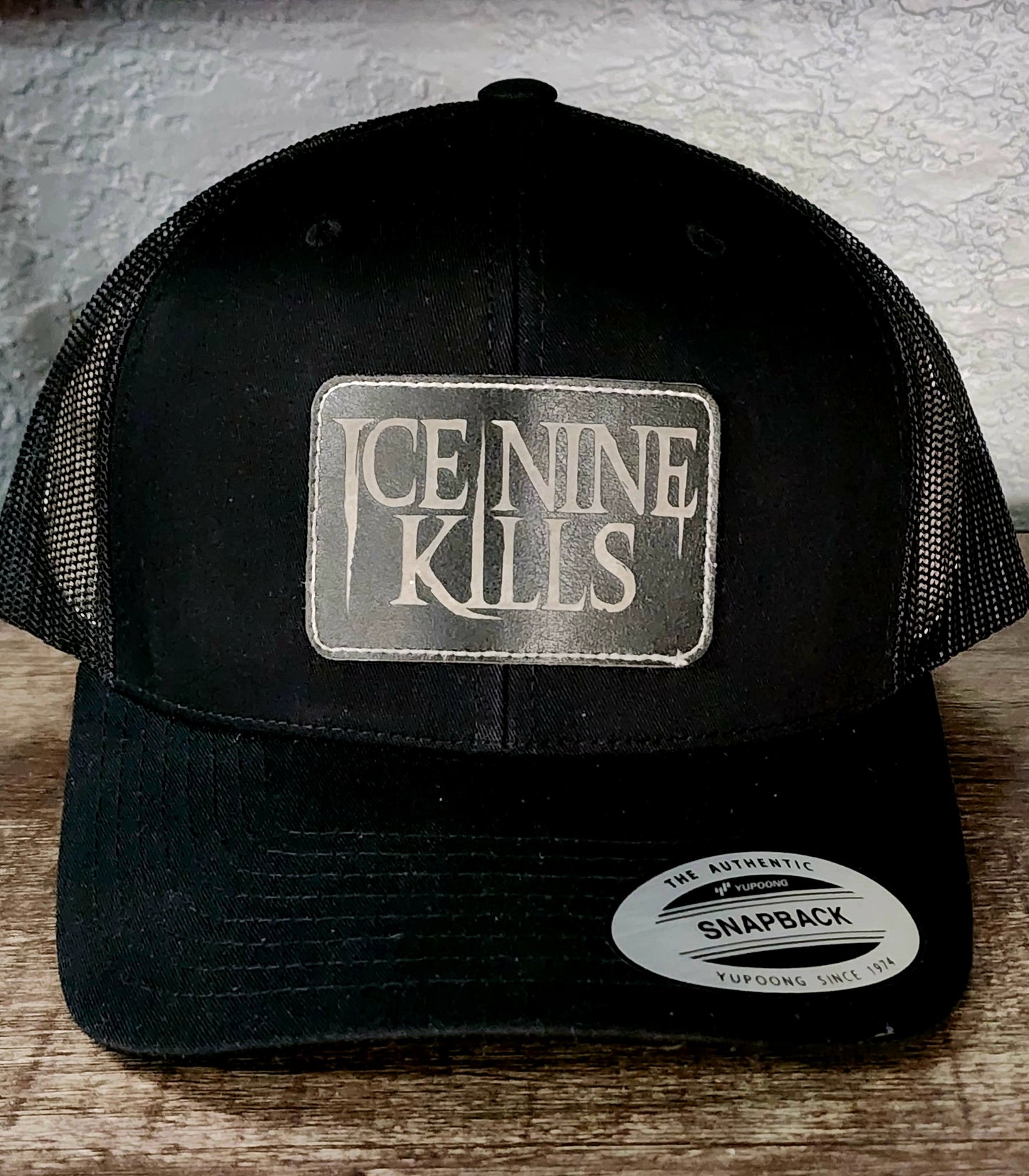Ice Nine Kills Logo Trucker Hate Laser Engraved Leatherette Patch