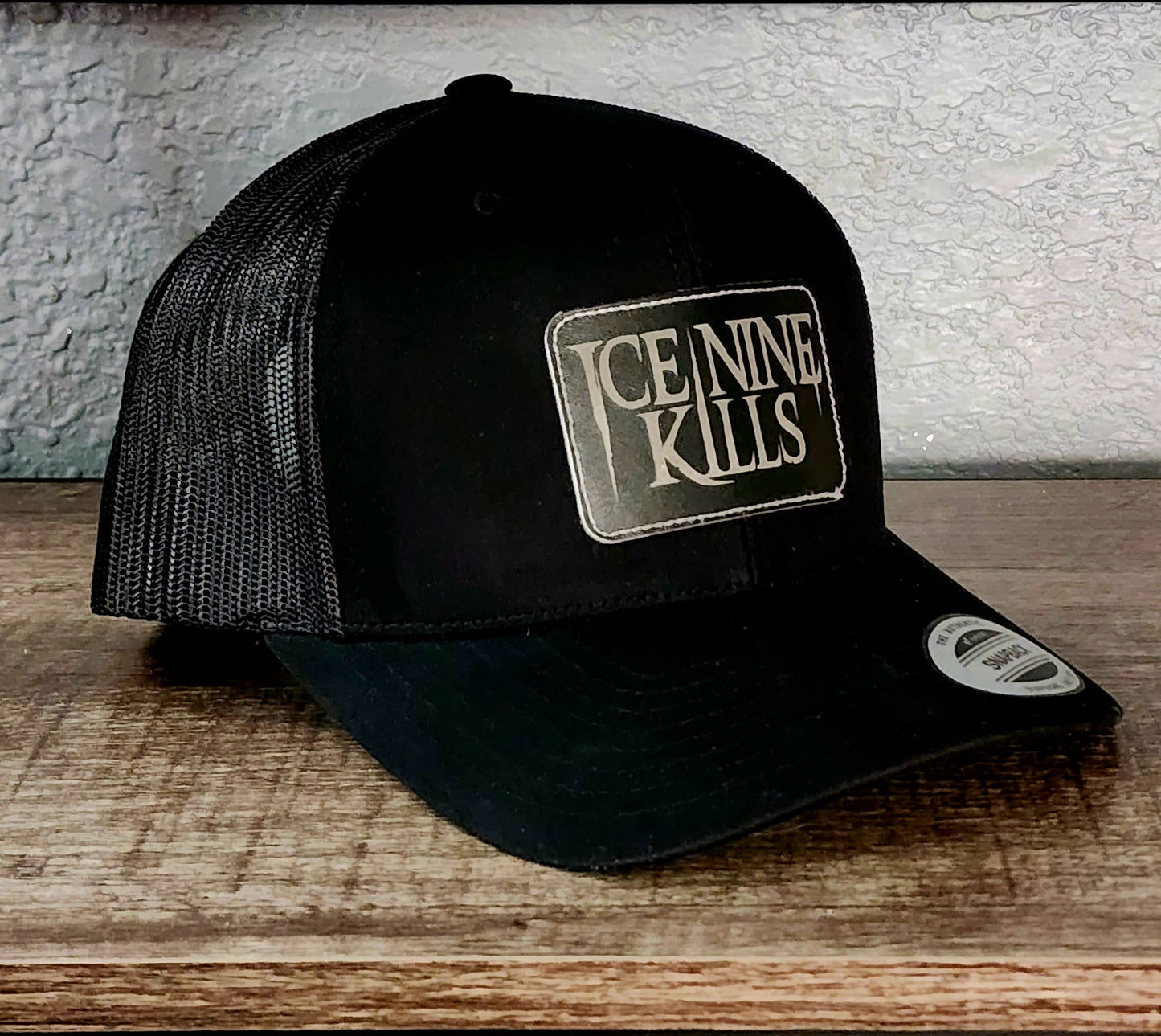 Ice Nine Kills Logo Trucker Hate Laser Engraved Leatherette Patch