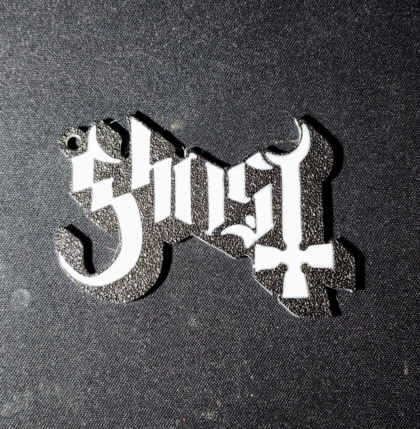 Ghost Band Logo Keychain 3D Printed