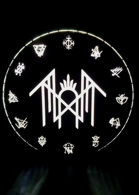 Band Symbol Light Box 3D Printed Runes Metal Industrial HipHop