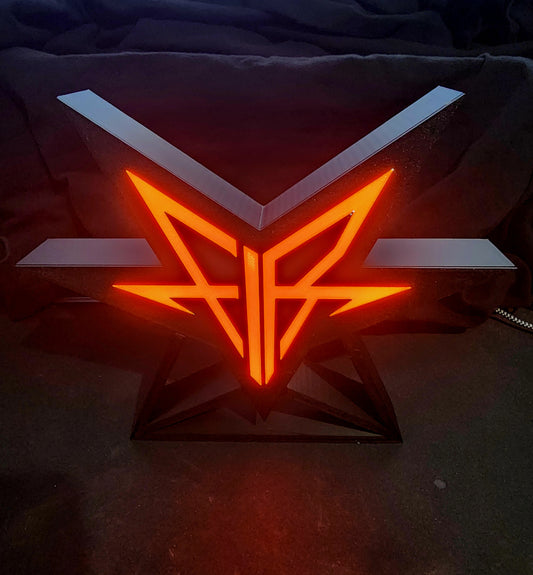 Band Symbol Light Box 3D Printed Heavy Metal Emo Industrial Metalcore Desk Sign