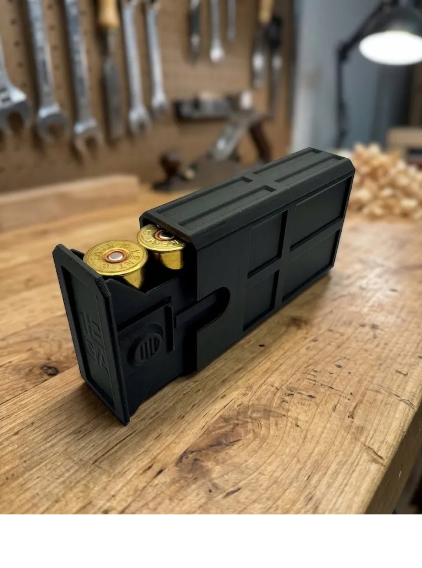 12GA 5-Round Stackable Ammo Case with Sliding Tray | 3D Printed Ammunition Storage