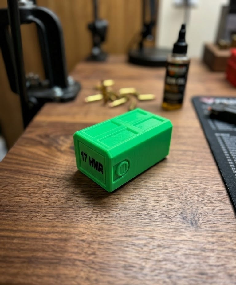 17HMR Stackable Sliding Tray Ammo Container 50 Rounds Compact Dual Locking Mechanism EDC Range Day 3D Printed Secure Closure