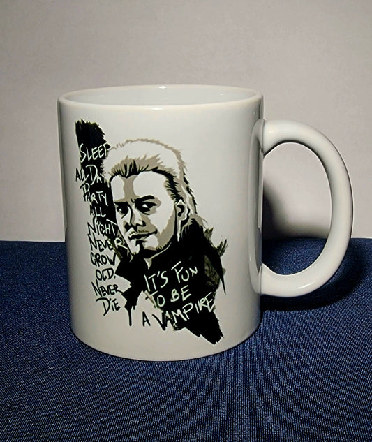 Coffee Mug 11-15oz David It's Fun To Be A Vampire The Lost Boys Santa Carla 80's Horror Vampires