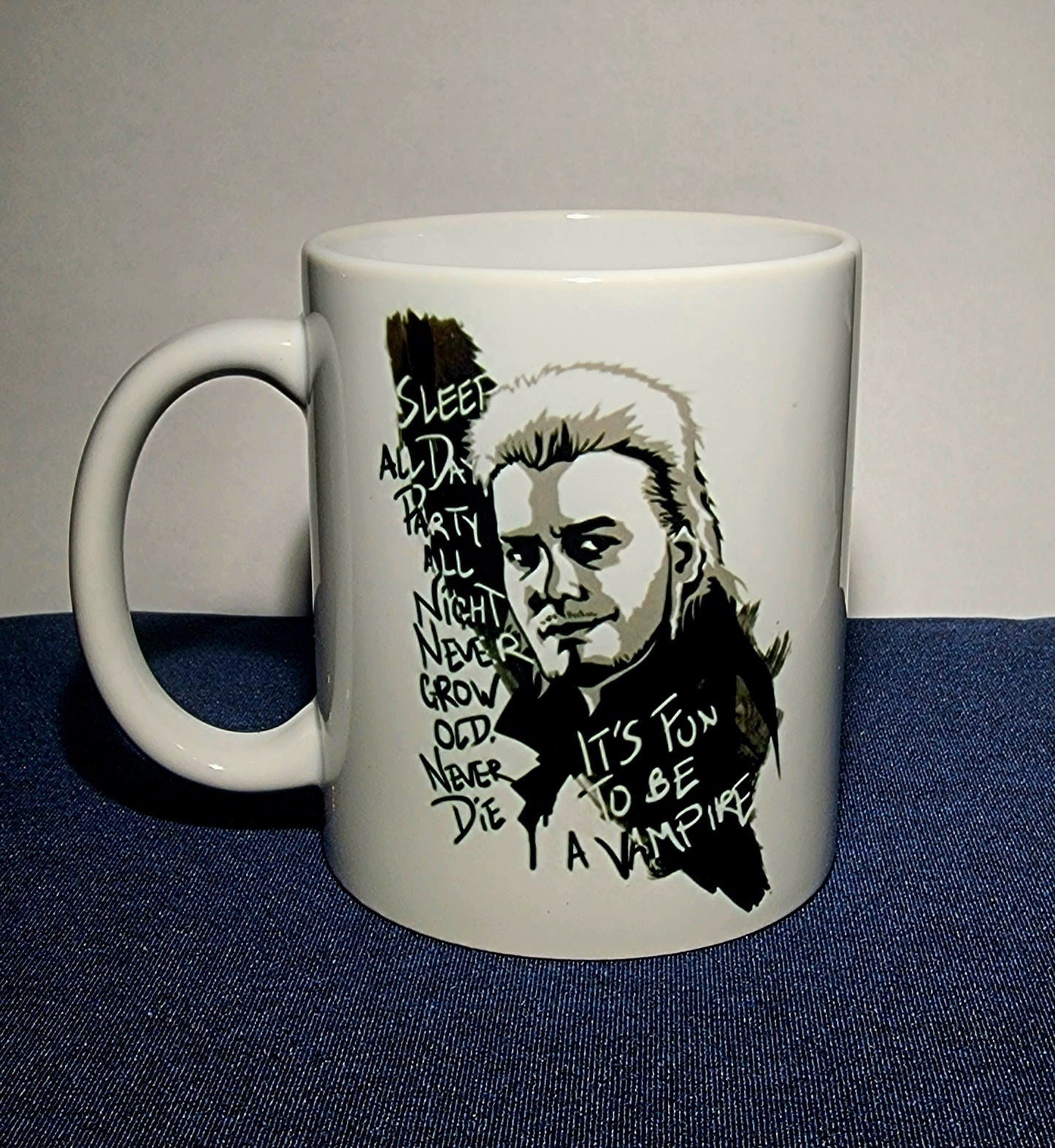 Coffee Mug 11-15oz David It's Fun To Be A Vampire The Lost Boys Santa Carla 80's Horror Vampires