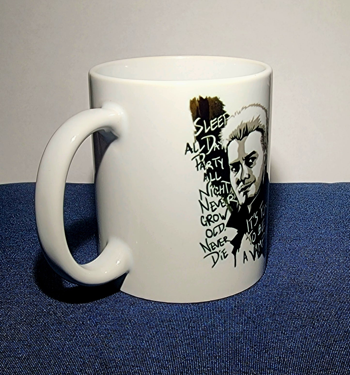 Coffee Mug 11-15oz David It's Fun To Be A Vampire The Lost Boys Santa Carla 80's Horror Vampires