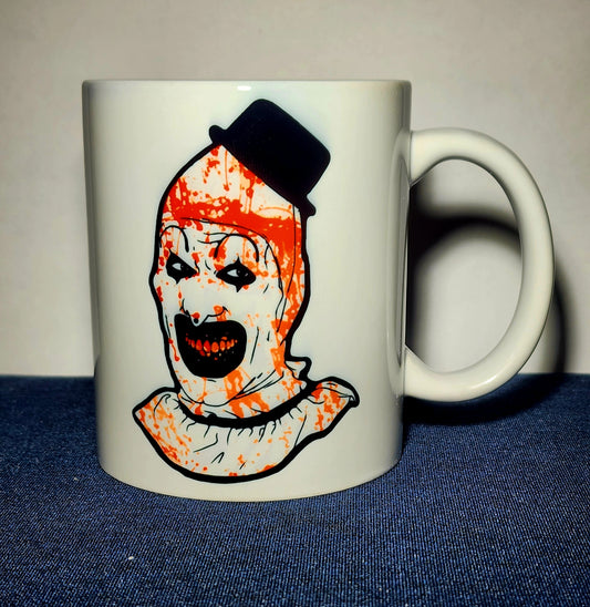 Coffee Mug 11-15oz, Art the Clown, Terrifier, Terrifier 2, Killer Clown, Gory Clown