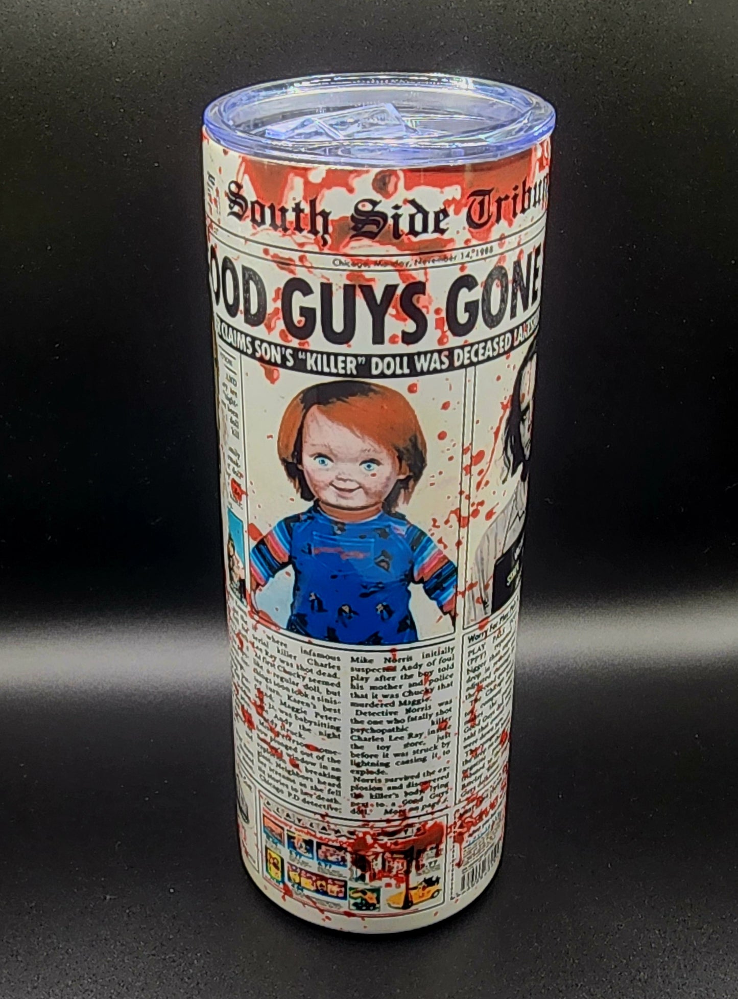 20oz Stainless Steel Tumbler, Chucky, Child's Play, Bride of Chucky, Killer Doll, Charles Lee Ray