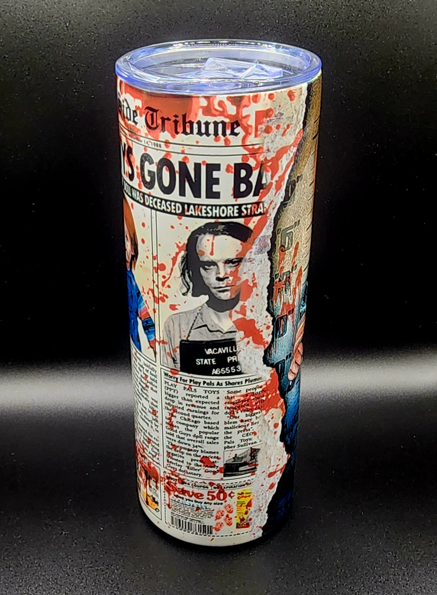 20oz Stainless Steel Tumbler, Chucky, Child's Play, Bride of Chucky, Killer Doll, Charles Lee Ray