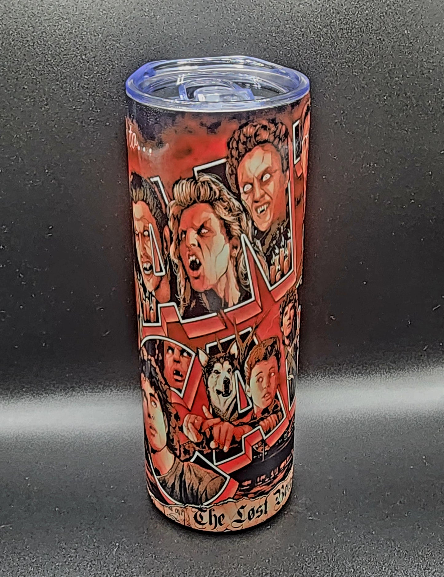 20oz Stainless Steel Tumbler The Lost Boys David Michael Sam Star 80's Horror Vampires Santa Carla Murder Capital of the World
