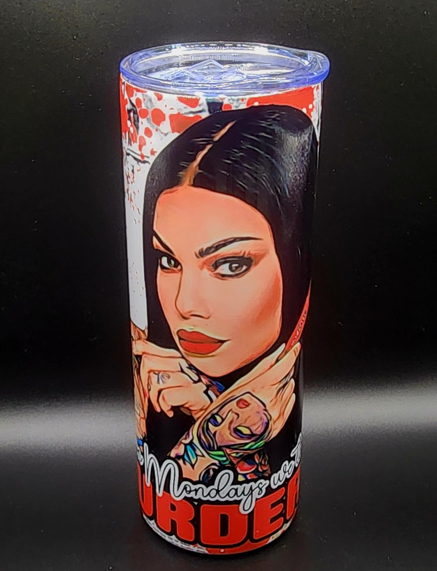 20oz Stainless Steel Tumbler, Bailey Sarian, True Crime, Murder and Makeup, Podcast, Influencer