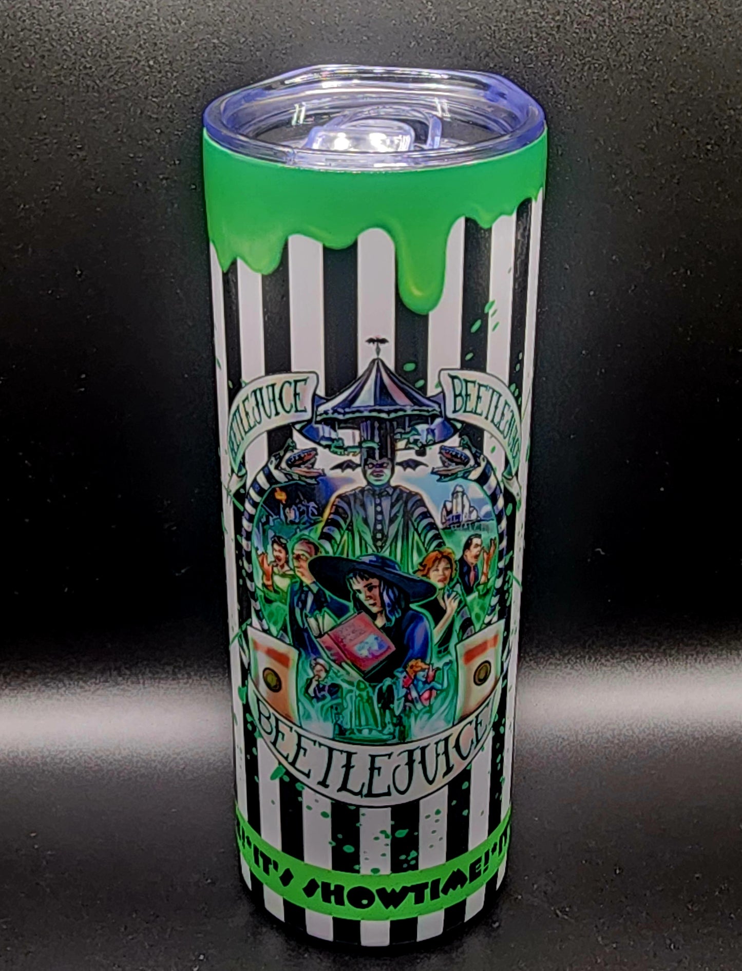 20oz Stainless Steel Tumbler, Beetlejuice, Dark Comedy, Tim burton, Stop Motion, Horror Comedy
