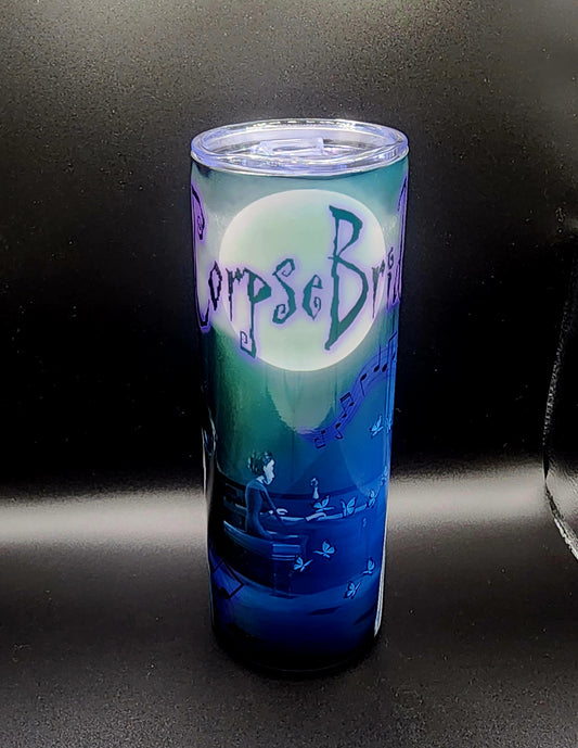 20oz Stainless Steel Tumbler, Corpse Bride, Animation, Cartoon, Gothic, Scary