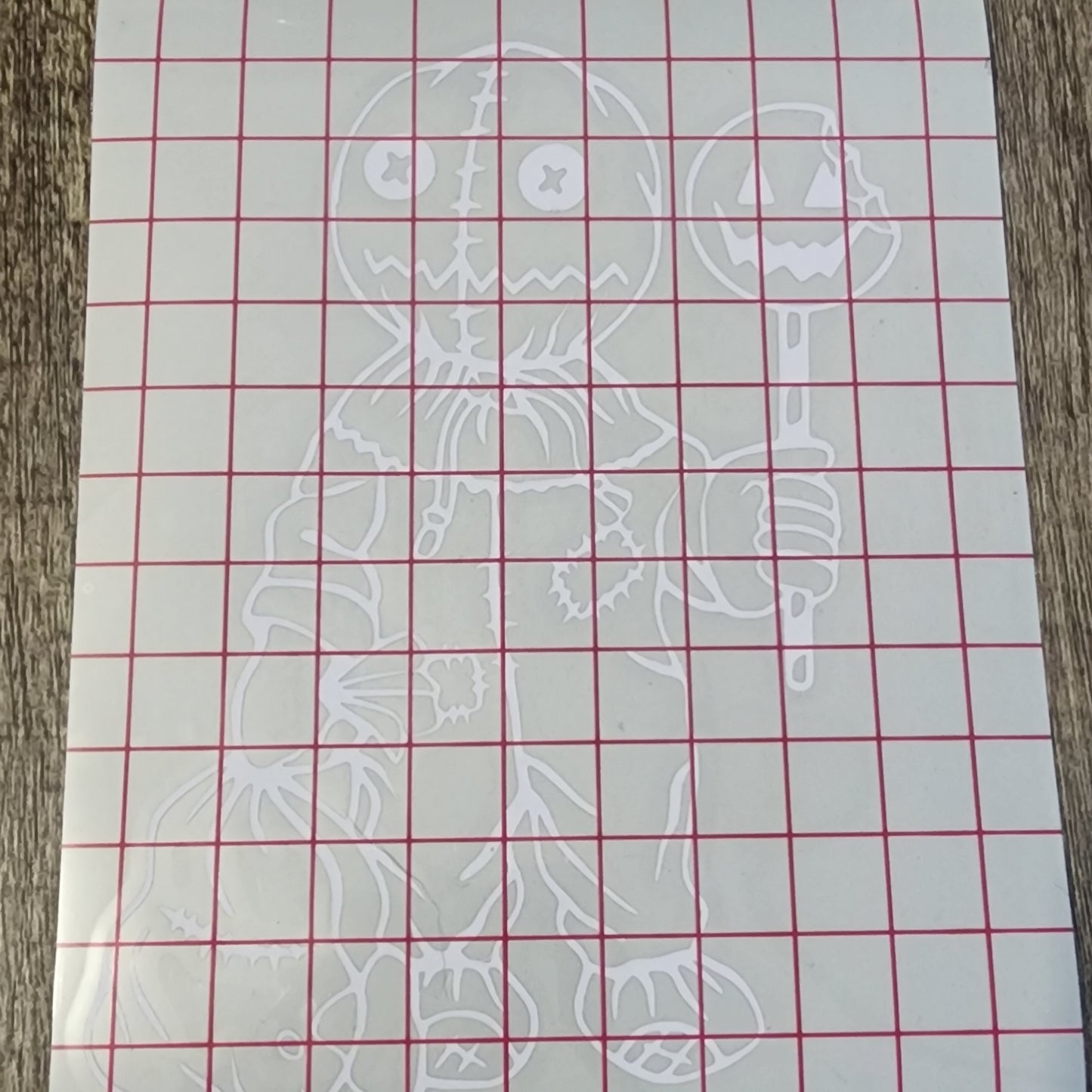 Sam Trick r Treat Vinyl Window Decal Horror Movie Pumpkin Halloween Candy Lollipop