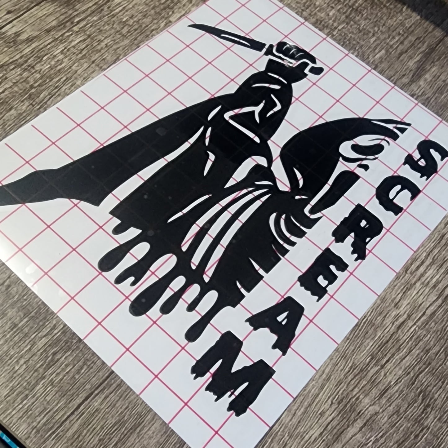 Vinyl Decal Car Decal Permanent Vinyl Outdoor Vinyl Horror Movie Decal Ghostface Stab Scream 90's Horror Killer Ghost