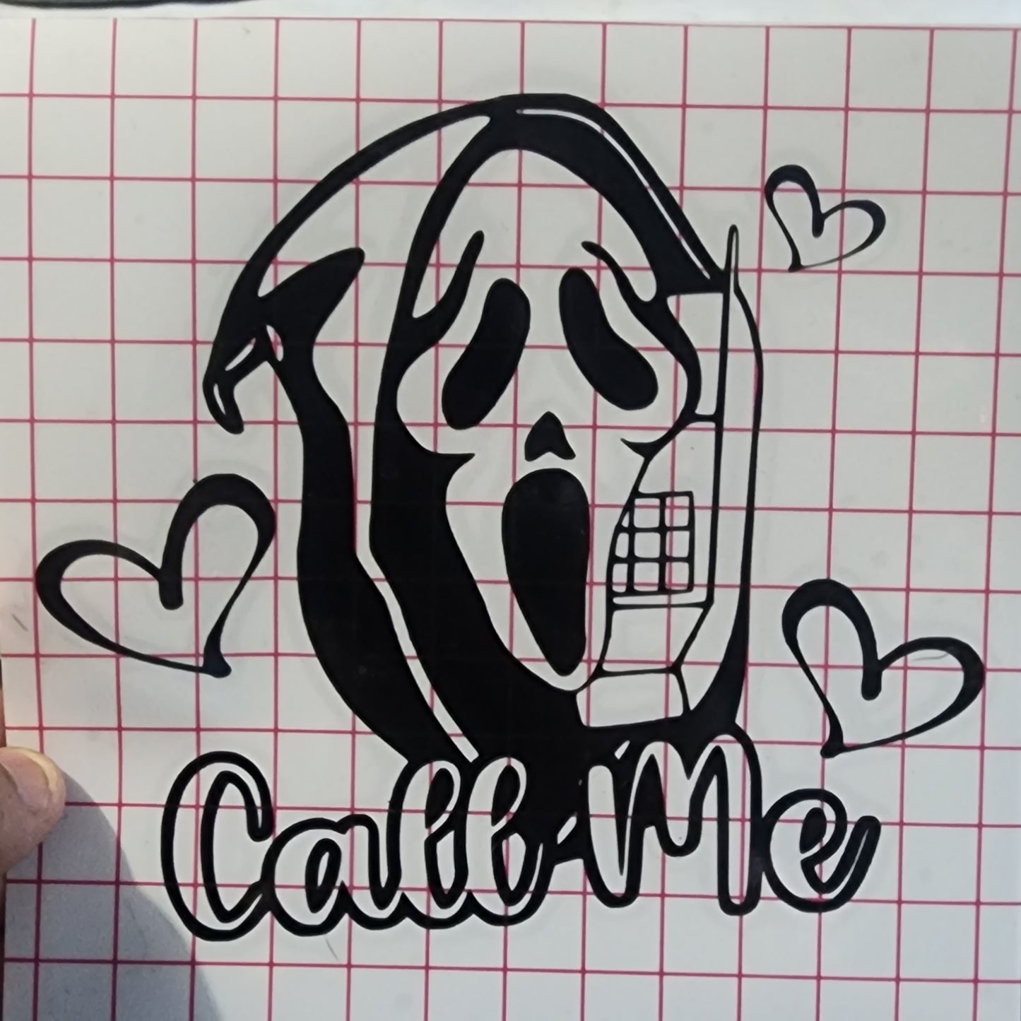 Vinyl Decal Ghostface Scream Call Me Car Decal Permanent Vinyl Outdoor Vinyl Horror Movie Decal  90's Horror