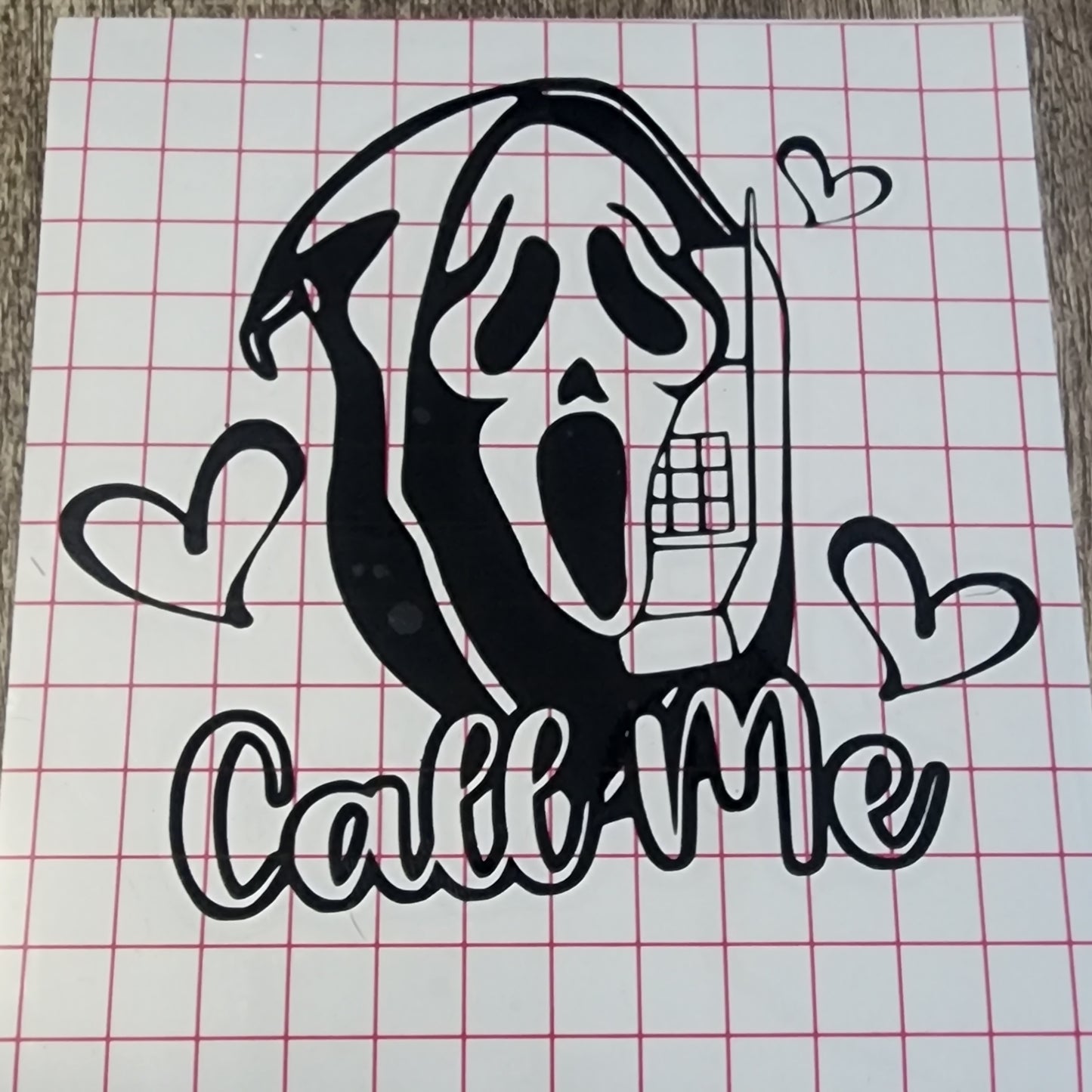 Vinyl Decal Ghostface Scream Call Me Car Decal Permanent Vinyl Outdoor Vinyl Horror Movie Decal  90's Horror