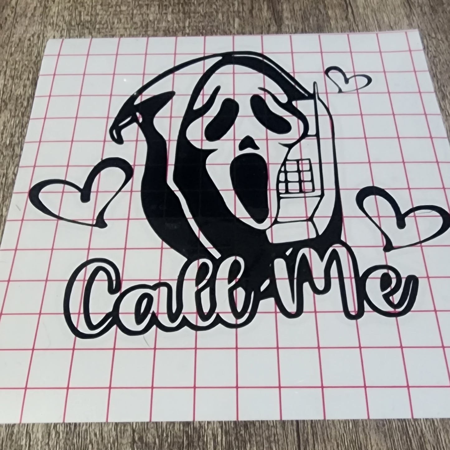 Vinyl Decal Ghostface Scream Call Me Car Decal Permanent Vinyl Outdoor Vinyl Horror Movie Decal  90's Horror