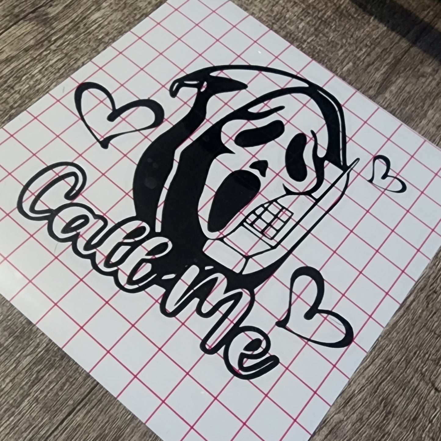 Vinyl Decal Ghostface Scream Call Me Car Decal Permanent Vinyl Outdoor Vinyl Horror Movie Decal  90's Horror