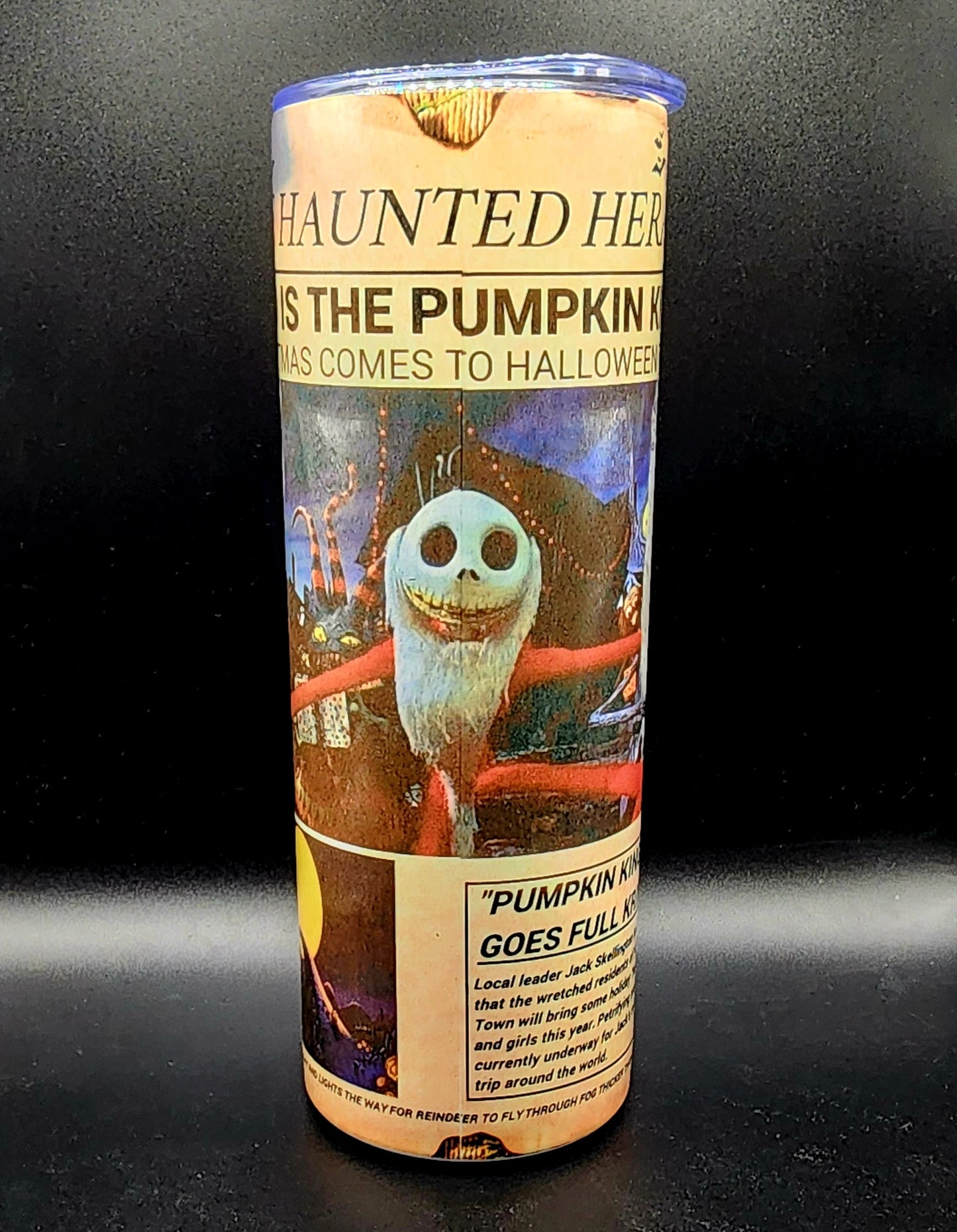 20oz Stainless Steel Tumbler Jack Skellington Nightmare Before Christmas Halloween Tim Burton