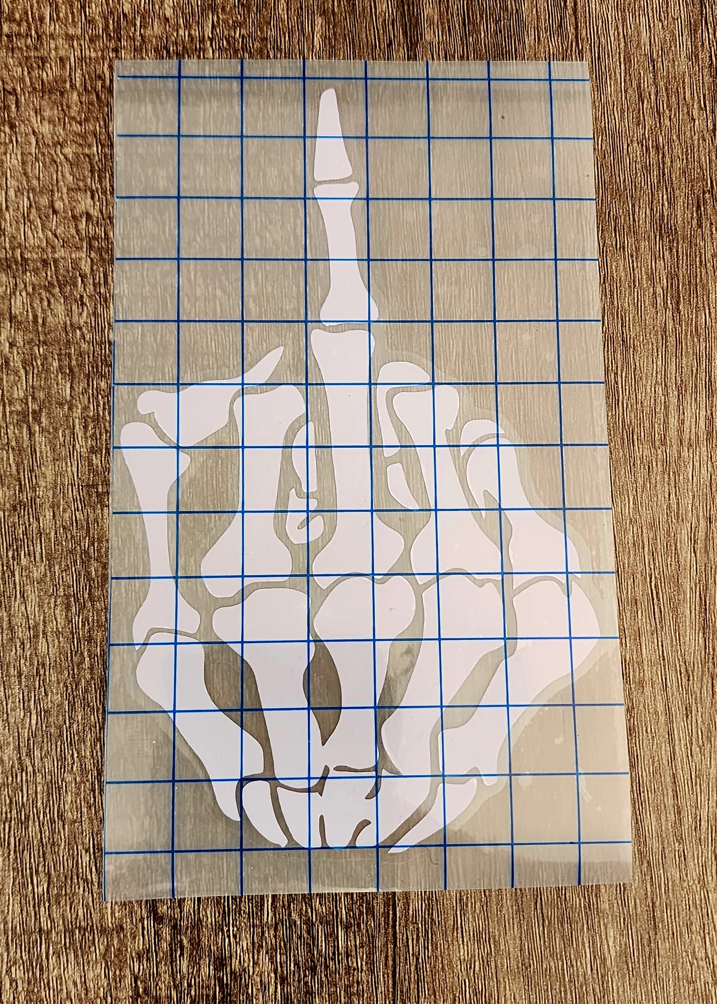 Skeleton Hand Middle Finger Vinyl Window Decal Flipping The Bird F Off