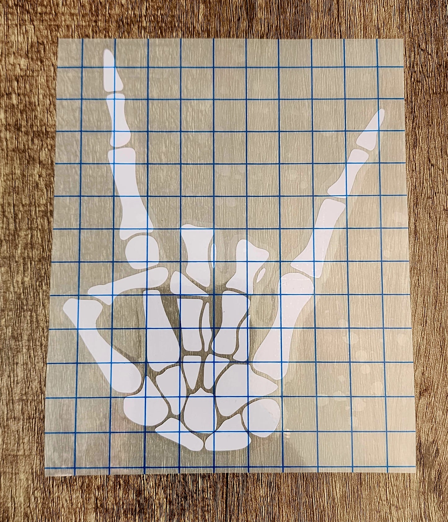 Skeleton Hand Devil Horns Vinyl Window Decal Heavy Metal Sign Of The Beast