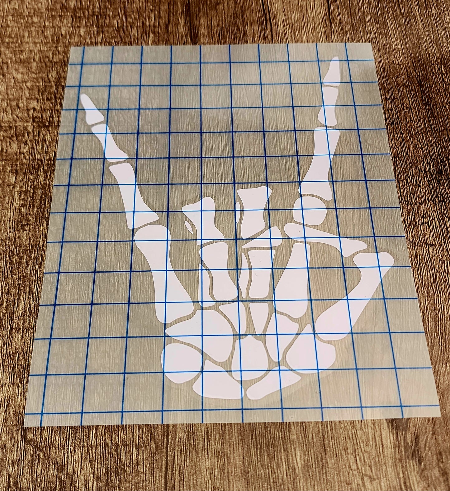 Skeleton Hand Devil Horns Vinyl Window Decal Heavy Metal Sign Of The Beast