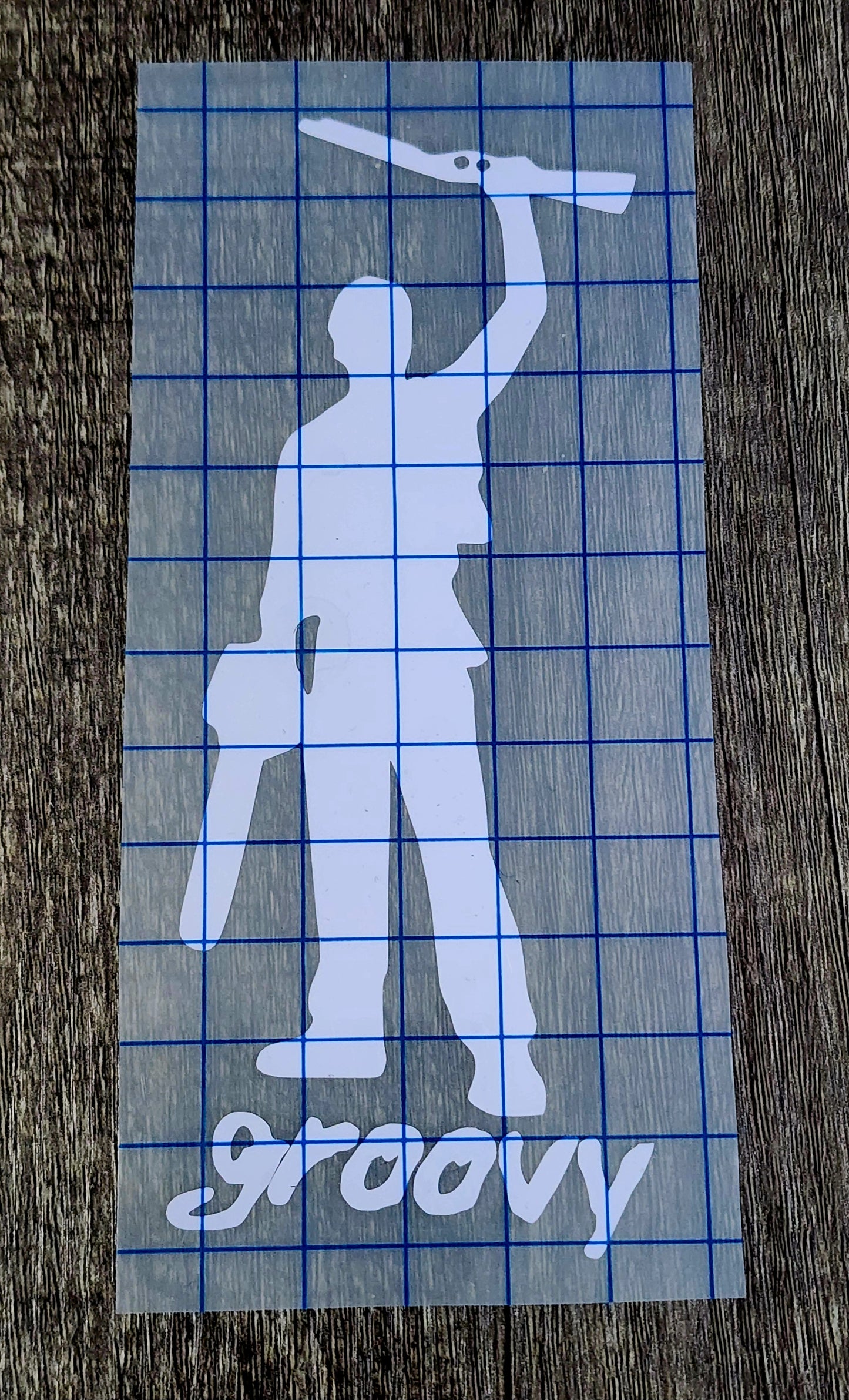 Ash Groovy Evil Dead Vinyl Window Decal Horror Comedy Bruce Campbell