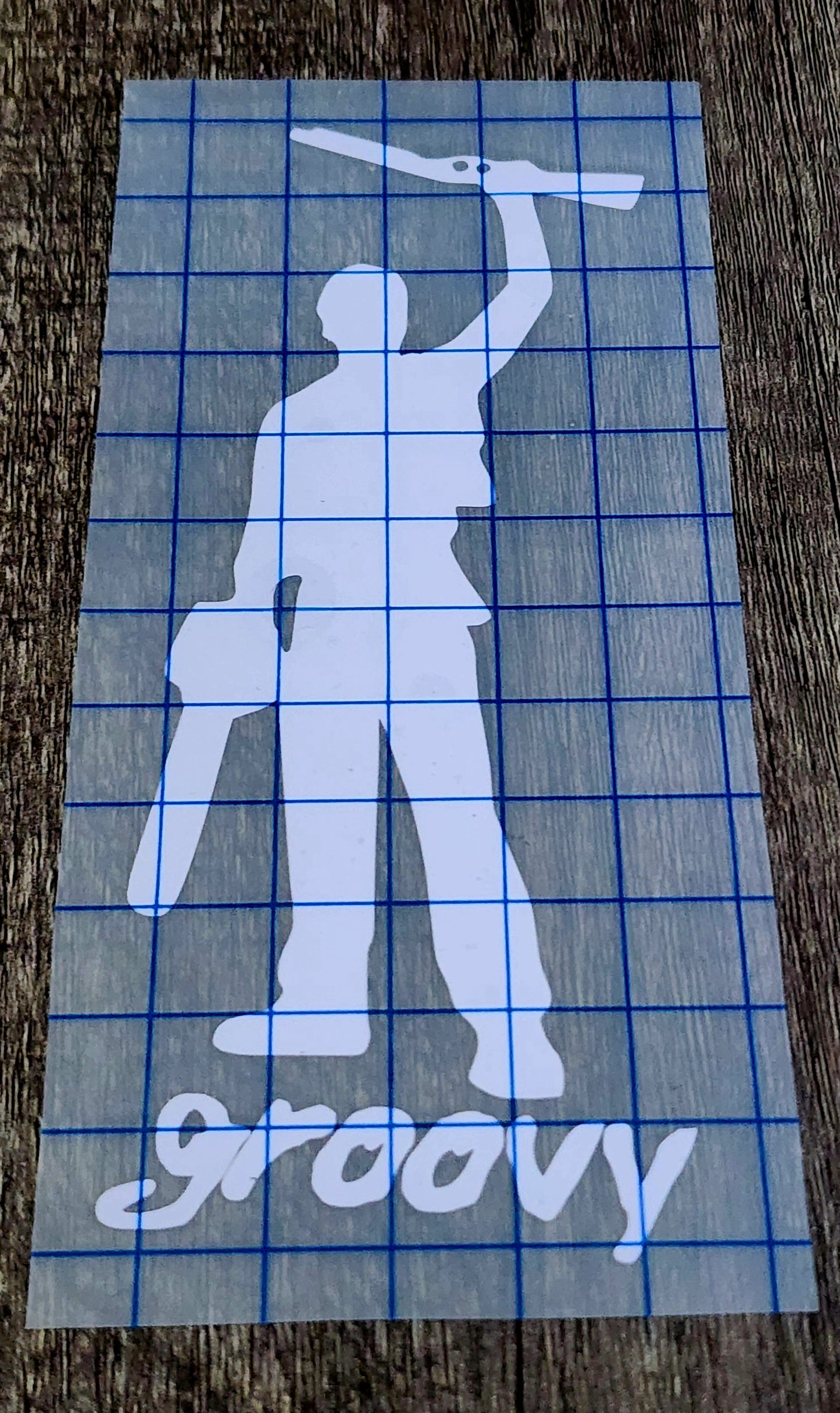 Ash Groovy Evil Dead Vinyl Window Decal Horror Comedy Bruce Campbell