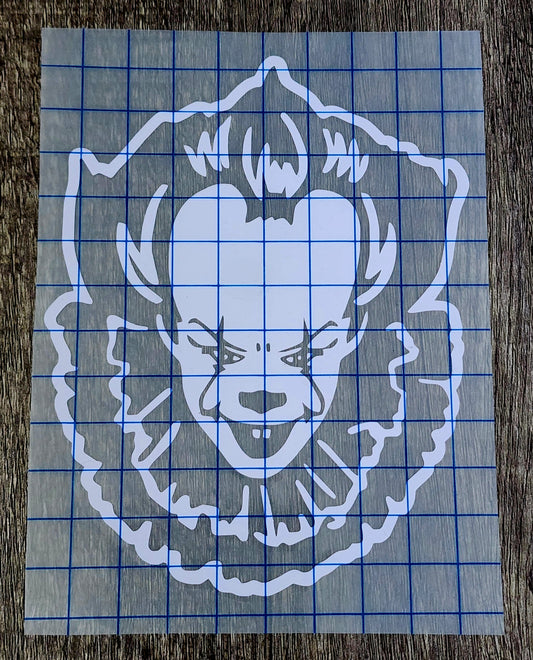 Pennywise Vinyl Window Decal IT Derry Killer Clown Red Balloon