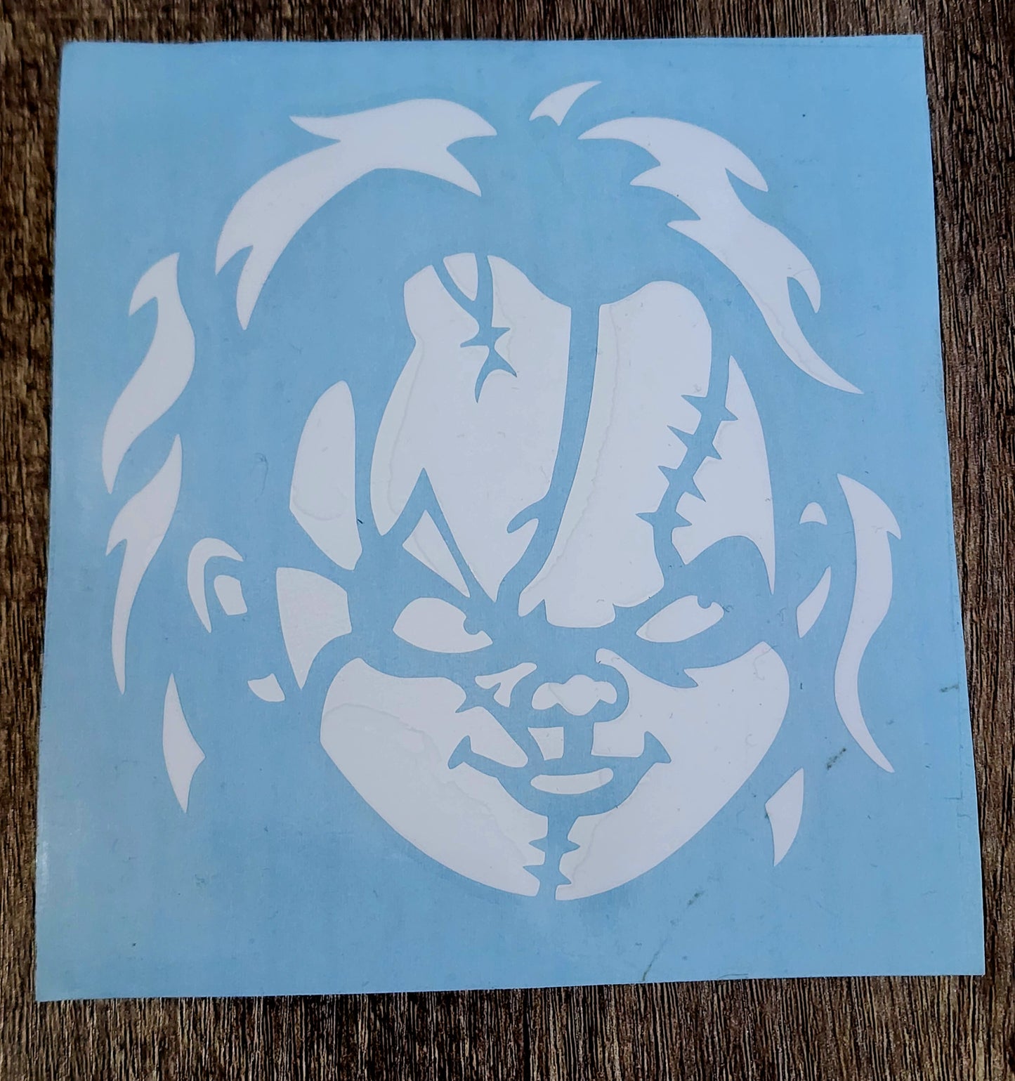 Chucky Child's Play Vinyl Window Decal Charles Lee Ray Killer Doll