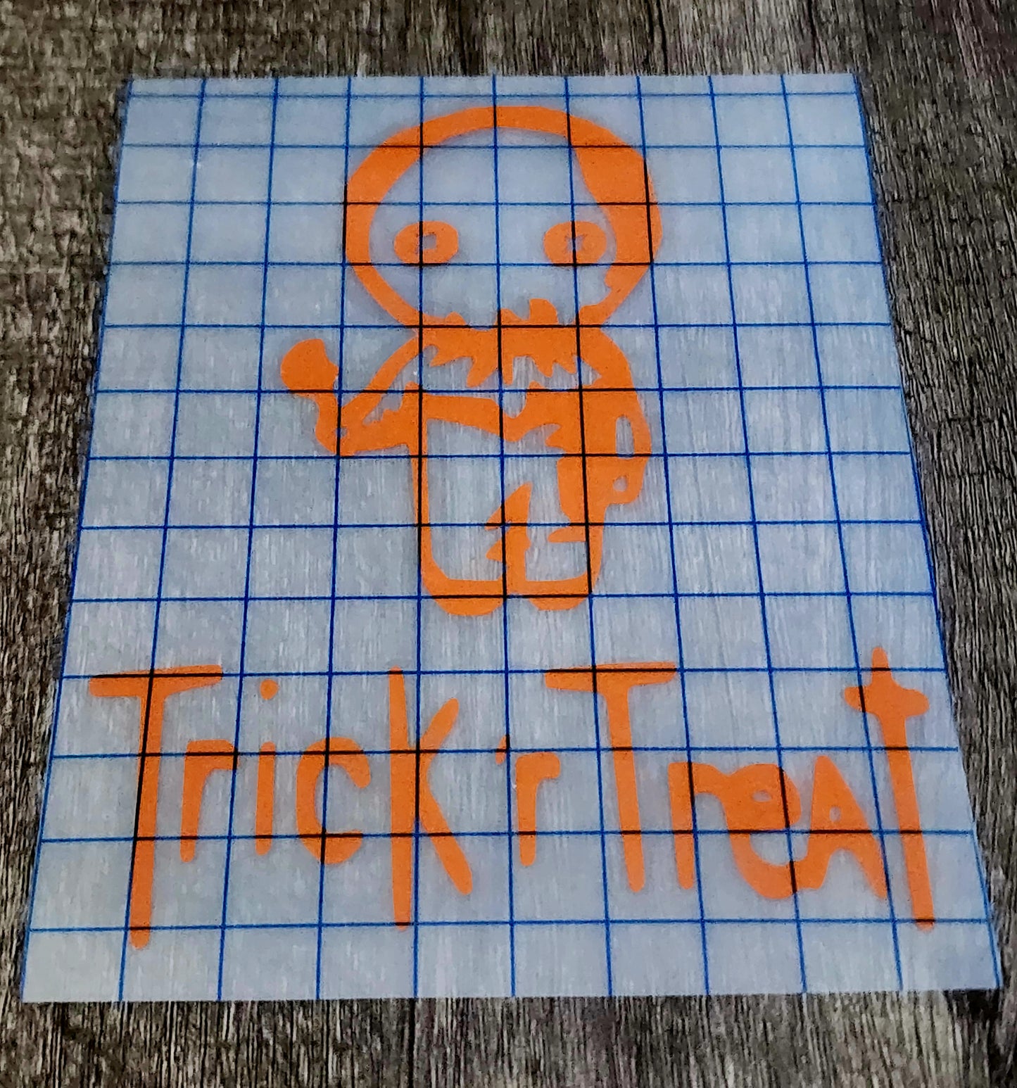 Sam Trick r Treat Vinyl Window Decal Horror Movie Pumpkin Halloween