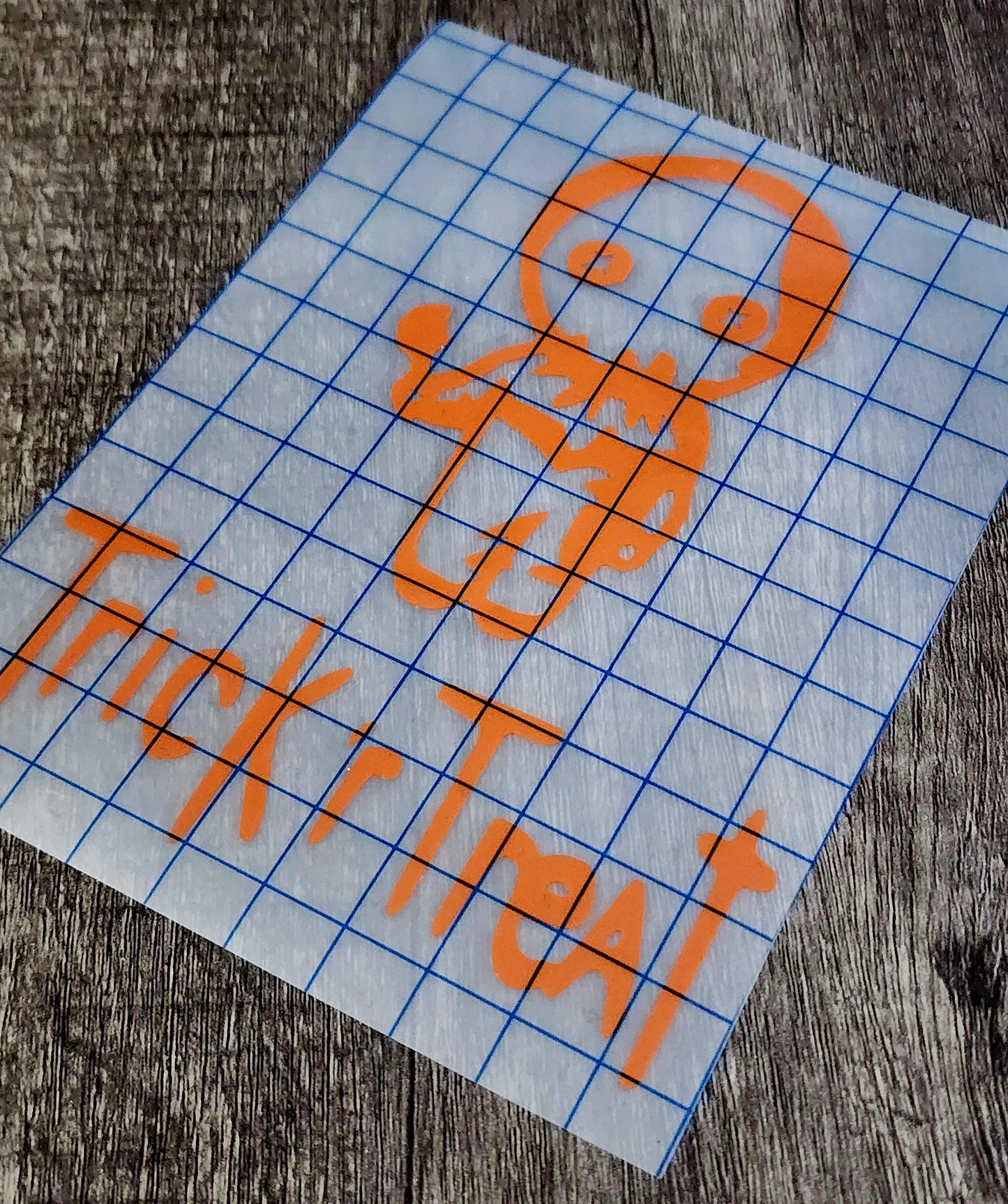 Sam Trick r Treat Vinyl Window Decal Horror Movie Pumpkin Halloween