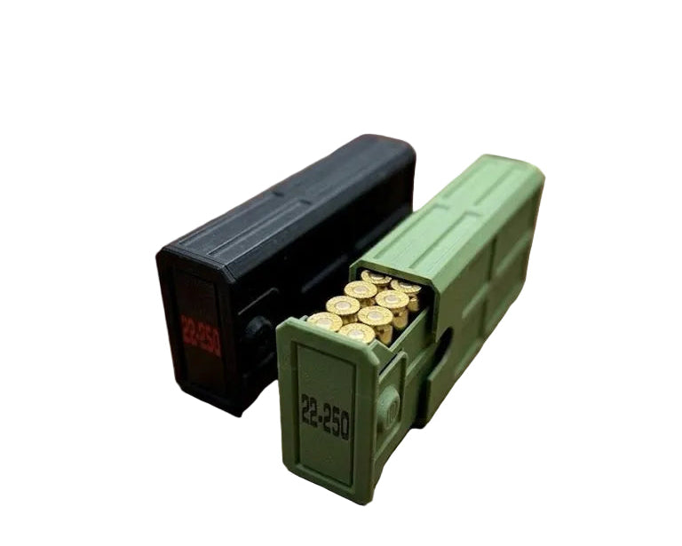 22-250 20-Round Stackable Ammo Case with Sliding Tray | 3D Printed Ammunition Storage