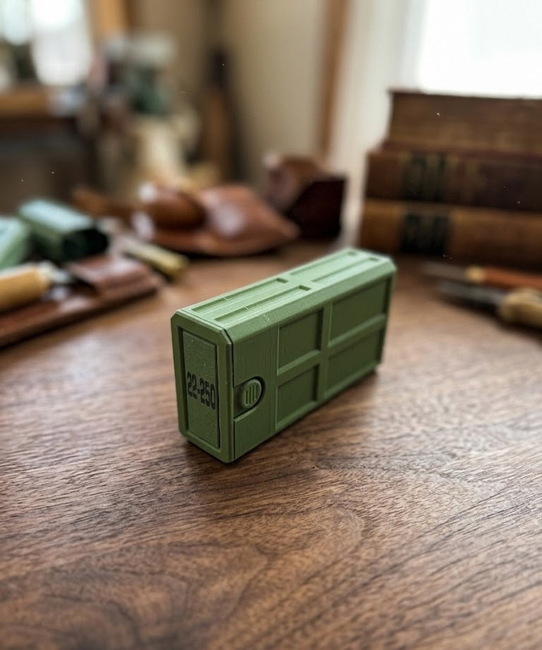22-250 20-Round Stackable Ammo Case with Sliding Tray | 3D Printed Ammunition Storage