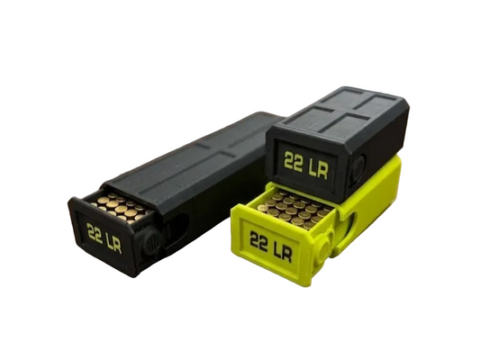 22LR Stackable Sliding Tray Ammo Container 100 Rounds Compact Dual Locking Mechanism EDC Range Day 3D Printed Secure Closure