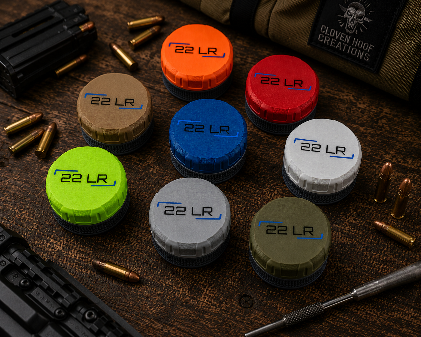 22LR Pocket Puck Ammunition Holder – Holds 55 Rounds