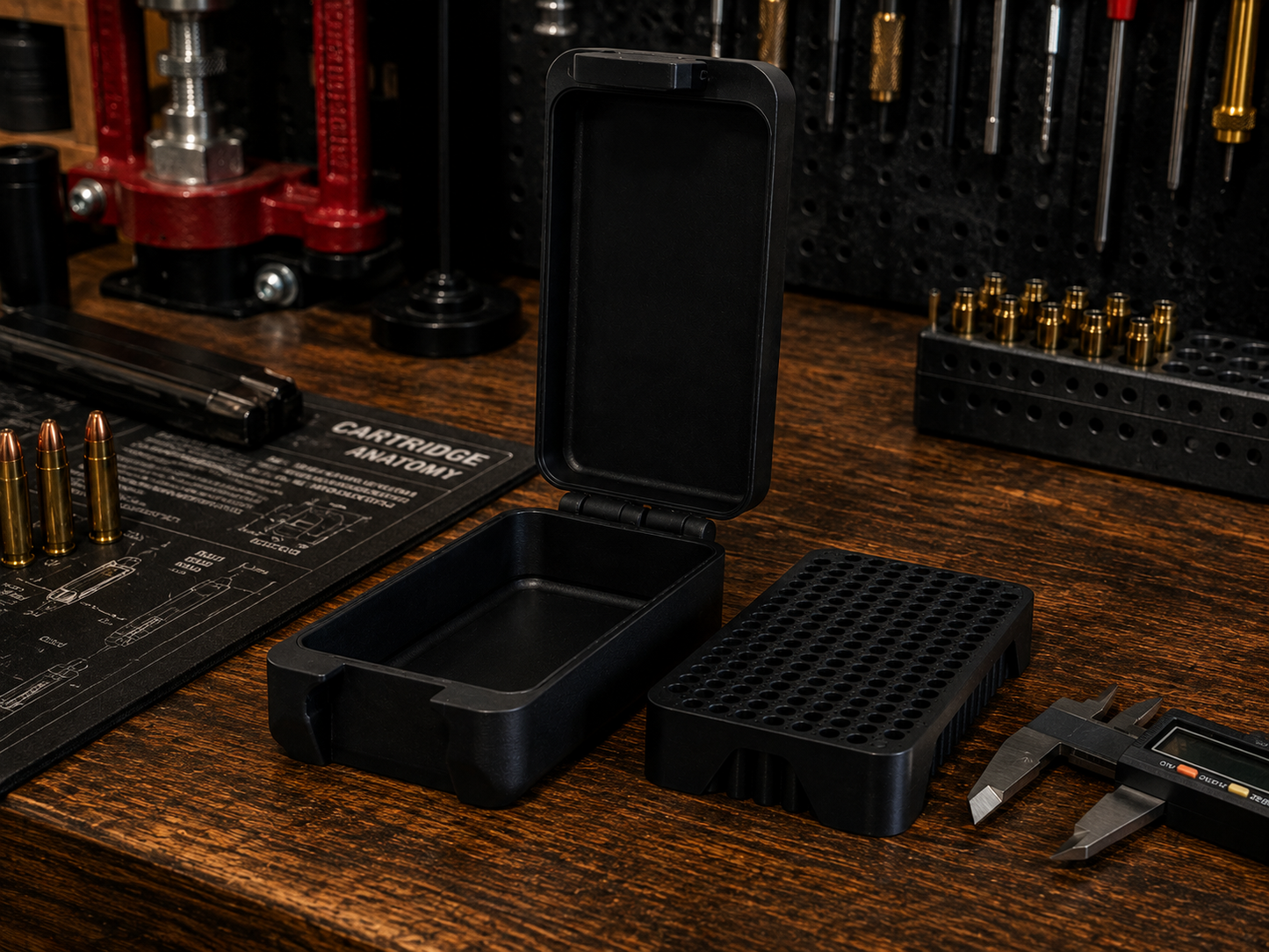 22 Long Rifle Ammo Box - 144 Round Stackable Locking Ammo Storage Case | 3D Printed