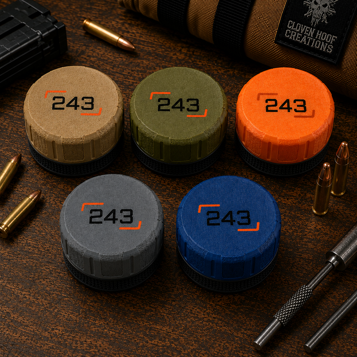 243 WIN Pocket Puck Ammunition Holder – Holds 16 Rounds