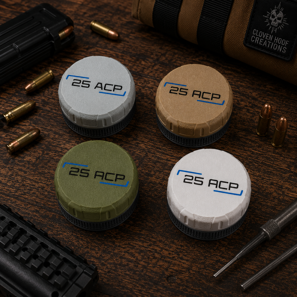 25ACP Pocket Puck Ammunition Holder – Holds 40 Rounds