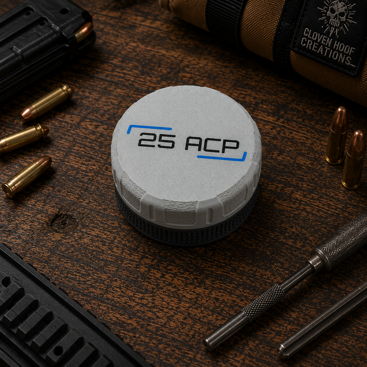 25ACP Pocket Puck Ammunition Holder – Holds 40 Rounds
