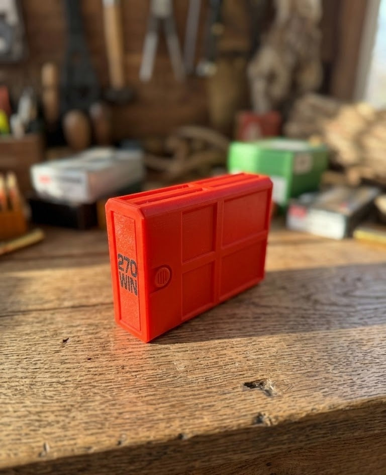 270WIN 20-Round Stackable Ammo Case with Sliding Tray | 3D Printed Ammunition Storage