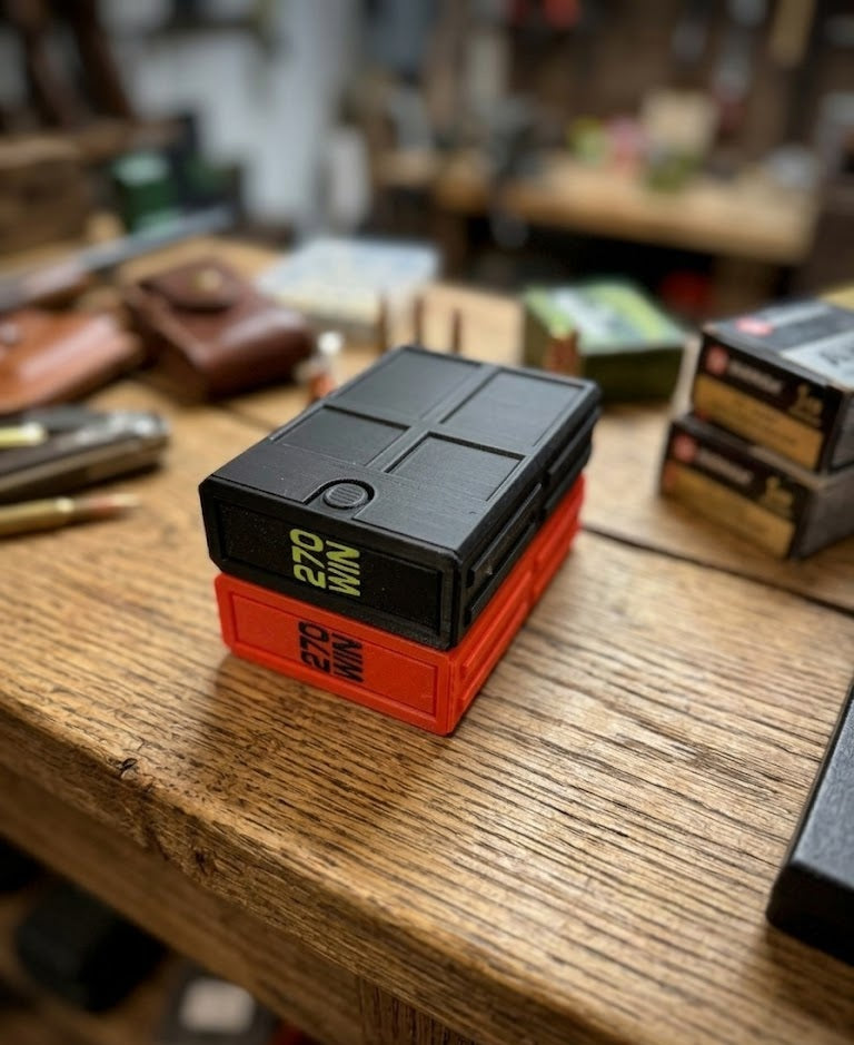 270WIN 20-Round Stackable Ammo Case with Sliding Tray | 3D Printed Ammunition Storage