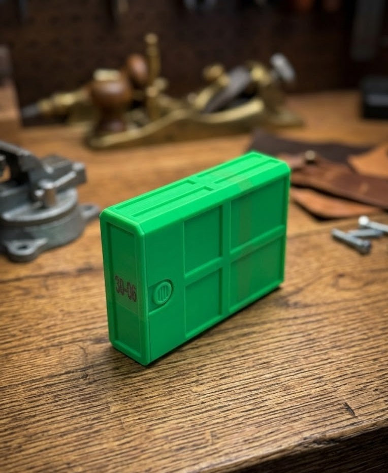 30-06 20-Round Stackable Ammo Case with Sliding Tray | 3D Printed Ammunition Storage