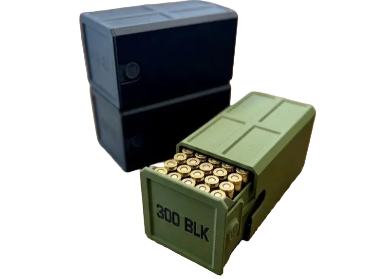 300BLK 50-Round Stackable Ammo Case with Sliding Tray | 3D Printed Ammunition Storage (Copy)