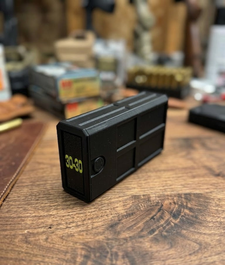 30-30 Stackable Sliding Tray Ammo Container 20 Rounds Compact Dual Locking Mechanism EDC Range Day 3D Printed Secure Closure