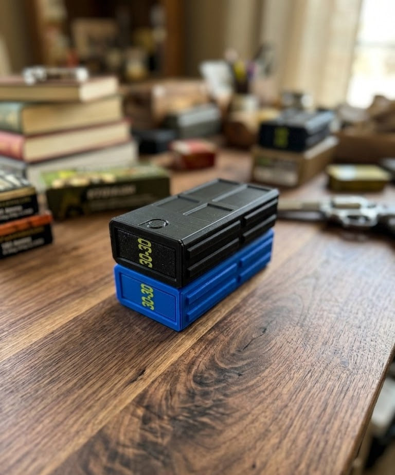 30-30 Stackable Sliding Tray Ammo Container 20 Rounds Compact Dual Locking Mechanism EDC Range Day 3D Printed Secure Closure