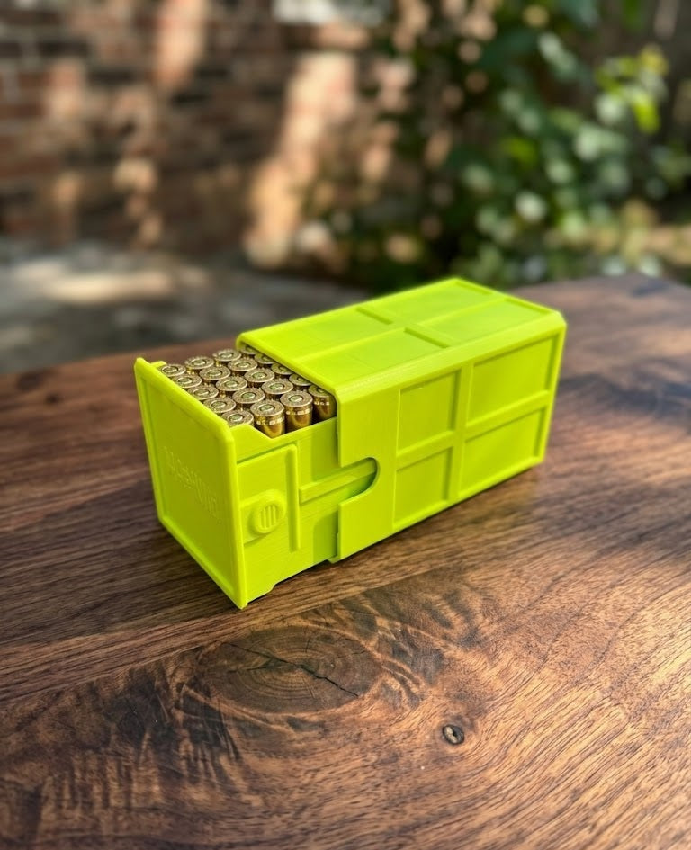 308WIN 50-Round Stackable Ammo Case with Sliding Tray | 3D Printed Ammunition Storage