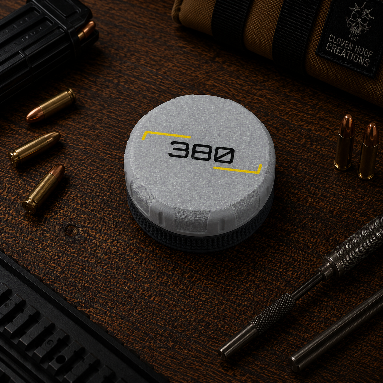 380ACP Pocket Puck Ammunition Holder – Holds 20 Rounds